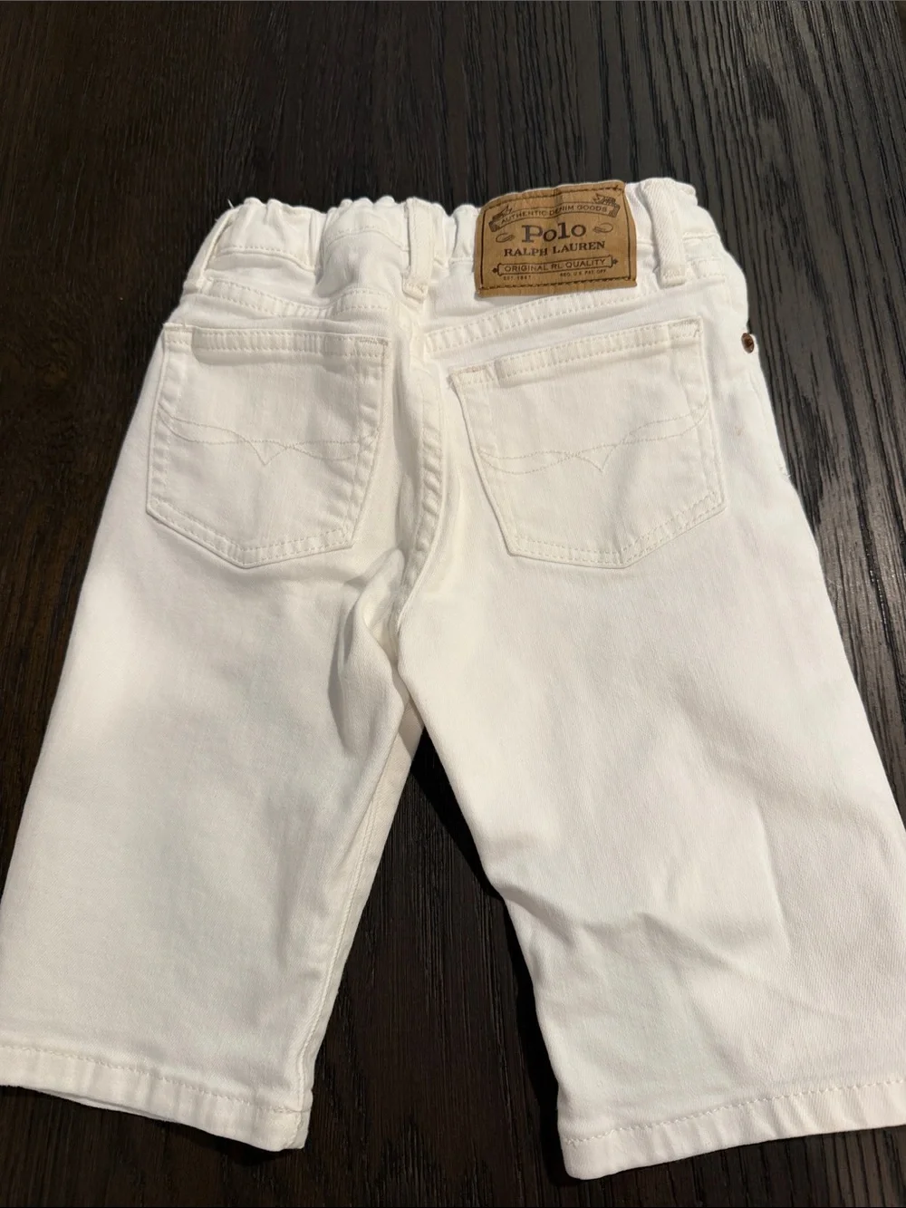 Ralph Lauren White Kids Denim Shorts 6